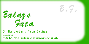 balazs fata business card
